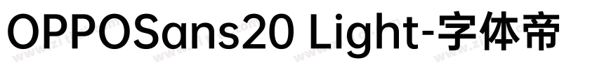 OPPOSans20 Light字体转换